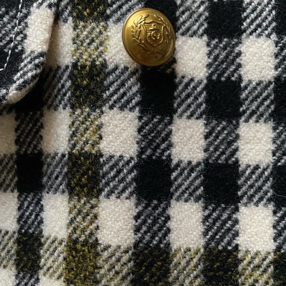 LIKE New JCREW Oxford Check Coat in Sz 6 - Picture 5 of 8